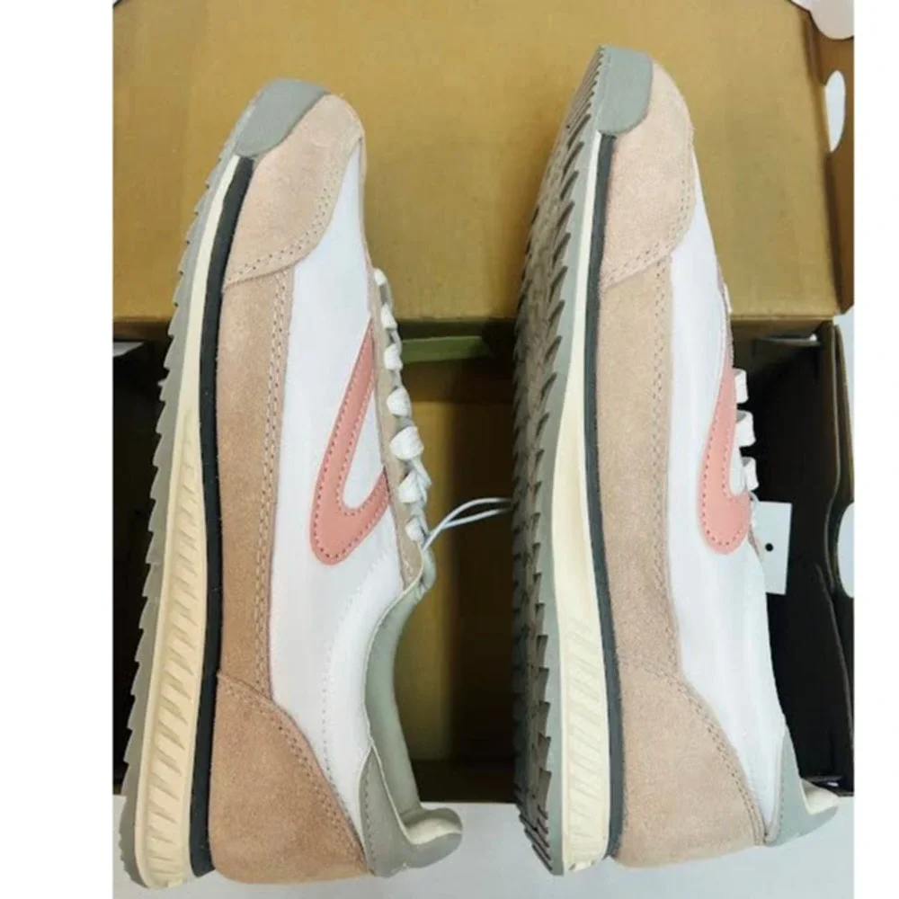 Tretorn Women's Rawlins‎ Retro Lace-up Sneaker Blush 6 NEW
